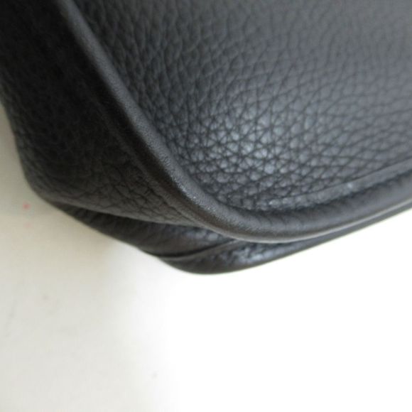 Hermes PM Shoulder Bag Leather Taurillon Clemence Black - Picture 7 of 7
